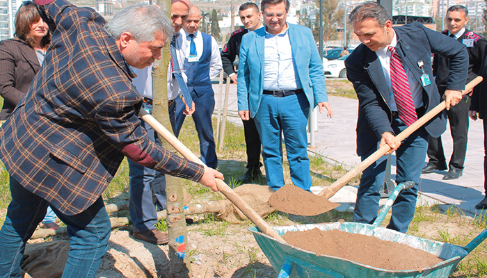 Çiğli Bölge Eğitim ve Araştırma Hastanede Bahçesine 100 Ağaç